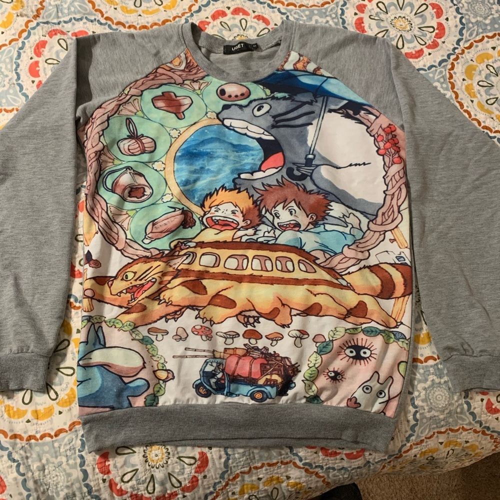 NWOT Totoro Studio Gibli crewneck
